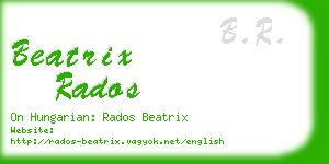 beatrix rados business card